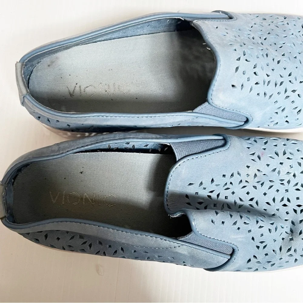 Vionic- Light Blue Splendid Midi Perf Slip On Sneakers